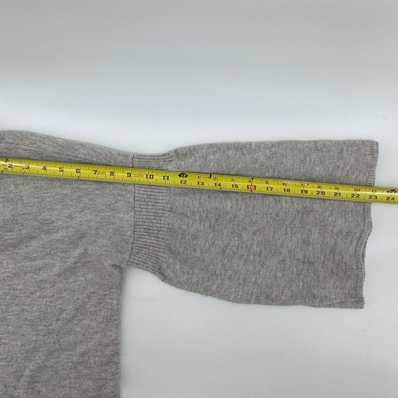 LOFT Outlet Lounge Women's Gray Knit Bell Sleeve Cottage Core Cozy Sweater XL - Picture 8 of 10